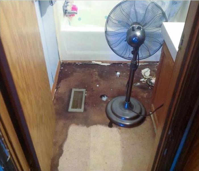 Bathroom water damage